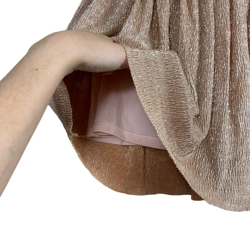 Kate Spade Gold Girls Metallic Crepe Skirt Gold Size‎ 10 - Picture 3 of 7